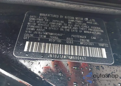 2022 Nissan Rogue Sport S Awd Xtronic Cvt from USA, damaged, VIN JN1BJ1AW7NW680467